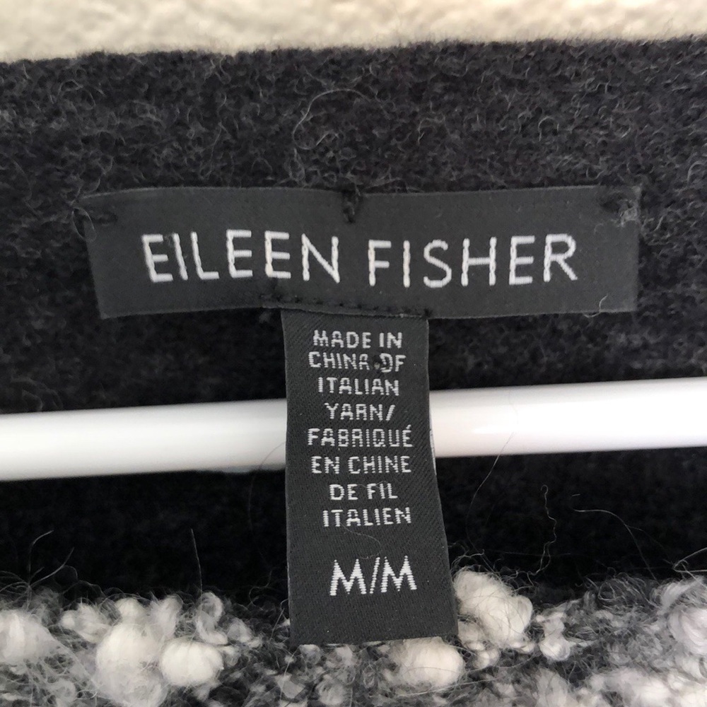 Eileen Fisher Wool & Mohair Textured Crop Sweater - Picture 4 of 5